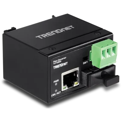 TRENDNET - TI-F10S30 - Hardened Industrial 100Base-FX Single-Mode SC Fiber Converter