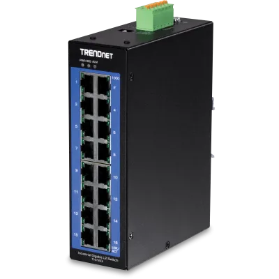 TRENDNET - TI-G160i - 16-Port Industrial Gigabit L2 Managed DIN-Rail Switch
