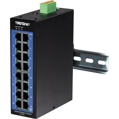 TRENDNET - TI-G160i - 16-Port Industrial Gigabit L2 Managed DIN-Rail Switch