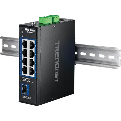 TRENDNET - TI-G5091 - 9-Port Industrial 2.5G DIN-Rail Switch with 10G SFP+ Port