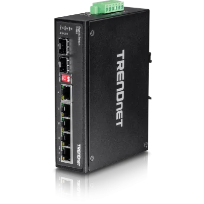 TRENDNET - TI-G62 - 6-port hardened Industrial Gigabit Switch (5 Gigabit / 1 shared SFP / 1 dedicated SFP)