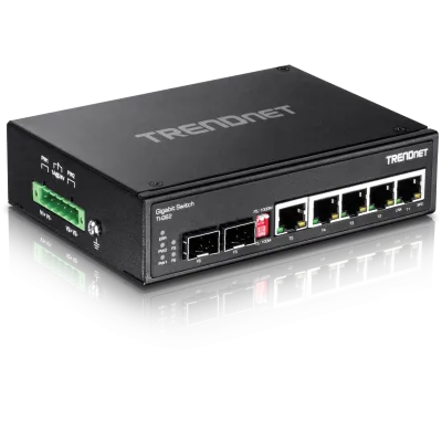 TRENDNET - TI-G62 - 6-port hardened Industrial Gigabit Switch (5 Gigabit / 1 shared SFP / 1 dedicated SFP)