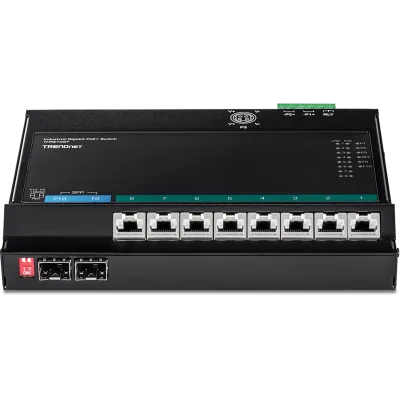TRENDNET - TI-PG102F - 10-Port Industrial Gigabit PoE+ Wall-Mount Front Access Switch