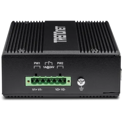 TRENDNET - TI-PG62B - 6-port hardened Industrial Gigabit PoE+ Switch /w 2 SFP (Boost Voltage from 12/24/48/VDC to 55VDC)