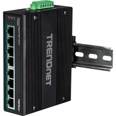 TRENDNET - TI-PG80B - 8-Port Industrial Gigabit PoE+ DIN-Rail Switch (24 - 56V)