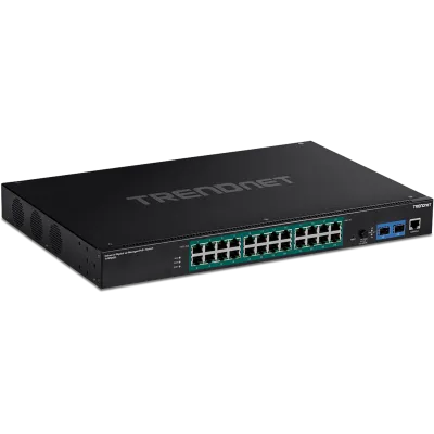 TRENDNET - TI-RP262i - 26-Port Industrial Gigabit L2 Managed PoE+ Rackmount Switch