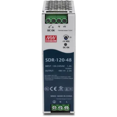 TRENDNET - TI-S12048 - DIN Rail 48V 120W Power Supply for TI-PG541