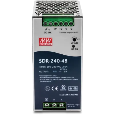 TRENDNET - TI-S24048 - DIN Rail 48V 240W Power Supply for TI-PG80