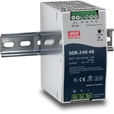 TRENDNET - TI-S24048 - DIN Rail 48V 240W Power Supply for TI-PG80