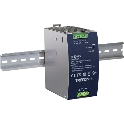 TRENDNET - TI-S24052 - 240W, 52V DC, 4.61A AC to DC DIN-Rail Power Supply with PFC Function