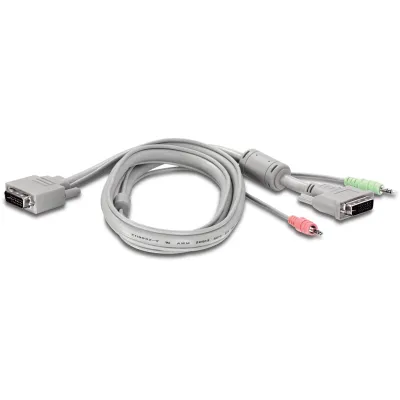 Trendnet - TK-204UK - 2-Port DVI/USB KVM Switch Kit w/ Audio (Includes 2x KVM Cables)