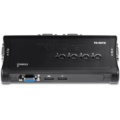 Trendnet - TK-407K - 4-port USB KVM Switch Kit (Include 4 x KVM Cables)