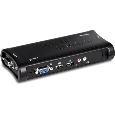 Trendnet - TK-409K - 4-port USB KVM Switch Kit w/Audio (Include 4 x KVM Cables)
