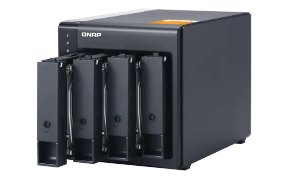 QNAP - TL-D400S-US - 4-bay desktop SATA JBOD expansion unit with a QXP-400eS-A1164 PCIe SATA host card and 1 SFF-8088 to SFF-8088 SAS/SATA 6Gb/s external cables