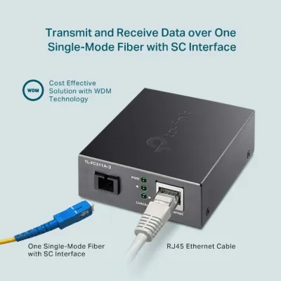 TP-Link - TL-FC311A-2 - Gigabit WDM Media Converter