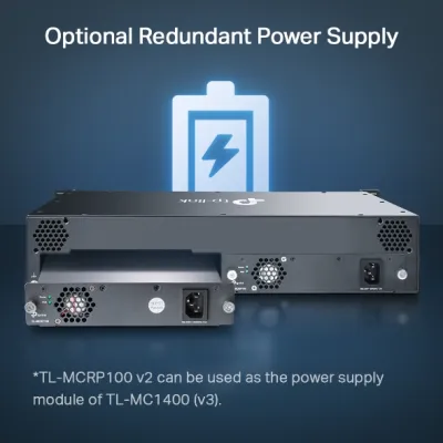 TP-Link - TL-MC1400 - 14-SLOT UNMANAGED MEDIA PERP CONVERTER CHASSIS