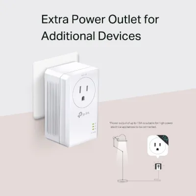 TP-Link - TL-PA7017P KIT - AV1000 Gigabit Passthrough Powerline Starter Kit
