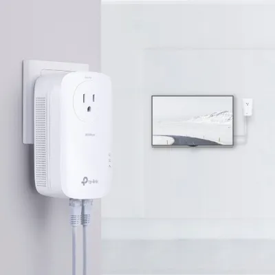TP-Link - TL-PA9020P KIT - AV2000 2-Port Gigabit Passthrough Powerline Starter Kit
