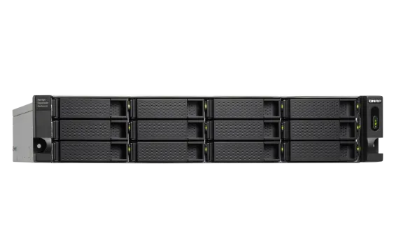 QNAP - TL-R1200C-RP-US - 12-bay 2U rackmount USB-C 3.1 Gen2 10Gbps JBOD expansion unit, redundant PSU, with a 1-meter USB-C to USB-A 3.1 Gen2 cable