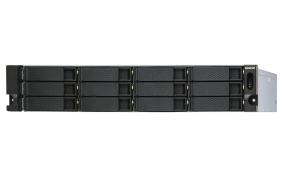 QNAP - TL-R1200S-RP-US - 12-bay 2U rackmount SATA JBOD expansion unit, redundant PSU, with a QXP-1600eS PCIe SATA host card and 3 SFF-8088 to SFF-8644 SAS/SATA 6Gb/s external cables