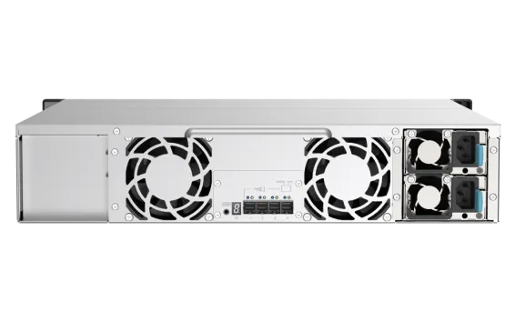 QNAP - TL-R1220Sep-RP-US - 12-bay 2U rackmount SAS 12Gbps JBOD expansion enclosure with SAS expander, 2.5:/3.5" SAS 12Gbps & SAS/SATA 6Gbps drives, 4 x SFF-8644 Mini-SAS HD ports, redundant PSU, without rail kit
