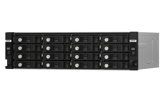 QNAP - TL-R1620Sdc-US - QNAP 16-bay 3U rackmount SAS 12Gbps JBOD dual controller expansion enclosure with SAS expander