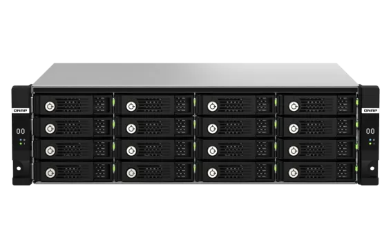 QNAP - TL-R1620Sdc-US - QNAP 16-bay 3U rackmount SAS 12Gbps JBOD dual controller expansion enclosure with SAS expander