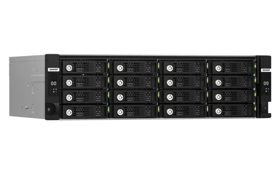 QNAP - TL-R1620Sdc-US - QNAP 16-bay 3U rackmount SAS 12Gbps JBOD dual controller expansion enclosure with SAS expander