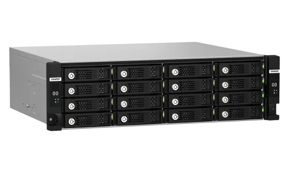 QNAP - TL-R1620Sdc-US - QNAP 16-bay 3U rackmount SAS 12Gbps JBOD dual controller expansion enclosure with SAS expander