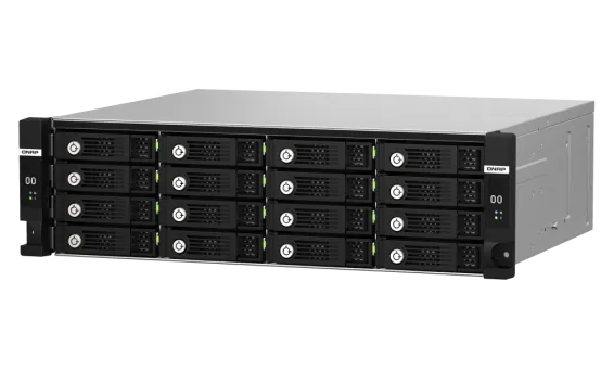 QNAP - TL-R1620Sdc-US - QNAP 16-bay 3U rackmount SAS 12Gbps JBOD dual controller expansion enclosure with SAS expander