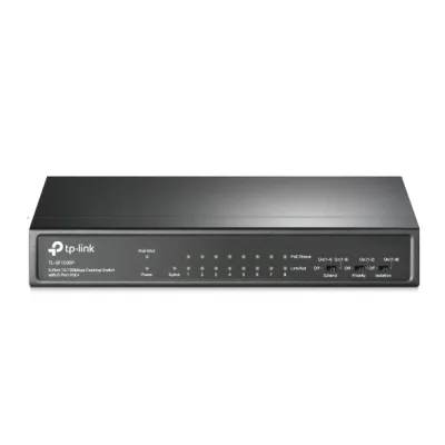 TP-Link - TL-SF1009P - 9 Port 10/100mbps Desktop Switch With 8 Port Poe+