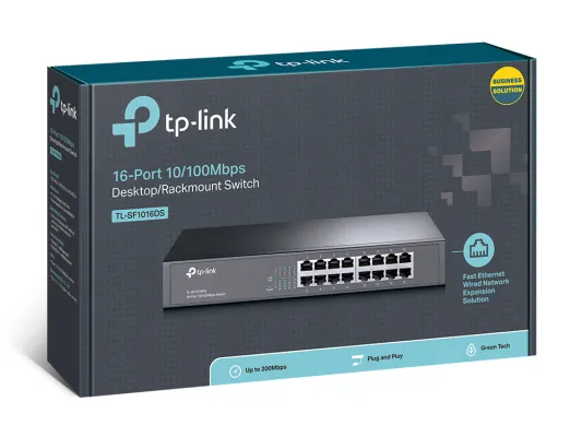TP-Link - TL-SF1016DS - 16-Port 10/100Mbps Desktop/Rackmount Switch