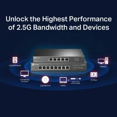 TP-Link - TL-SG105-M2 - 5PORT 2.5G MULTI-GIGABIT PERP DESKTOP SWITCH