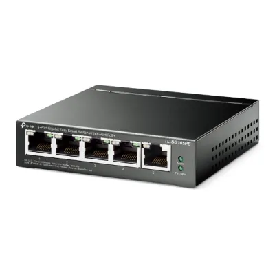 TP-Link - TL-SG105PE - 5PORT GIGABIT EASY SMART PERP SWITCH WITH 4-PORT POE+