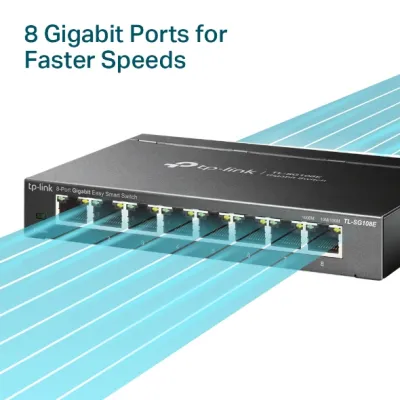 TP-Link - TL-SG108E - 8PORT GIGABIT EASY SMART SWITCHPERP