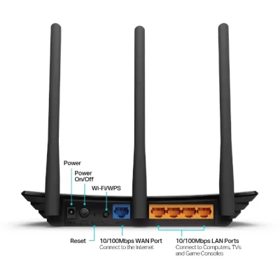 TP-Link - TL-WR940N - WIRELESS N ROUTER 300M WRLS 4PORT WITCH & 3FIXED ANTENNAS