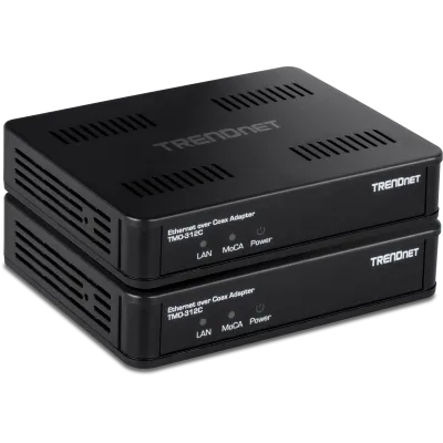 TRENDNET - TMO-312C2K - MoCA 2.5 Ethernet over Coax Adapter (2-Pack)