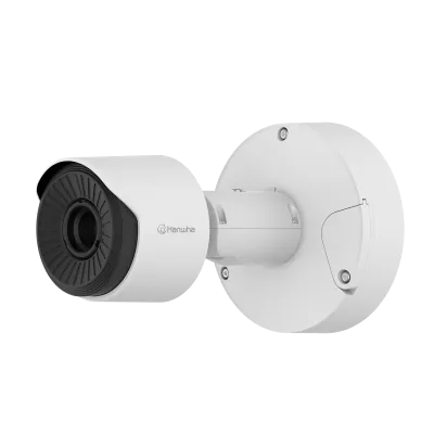 Hanwha - TNO-C3040T - Wisenet T network thermal compact bullet camera, 384 x 288 (uncooled); ＜20mK (NETD), Max 768 x 576 @ 30fps resolution support, 13mm fixed focal lens (HFoV: 28.5o), Triple codec H.265/H.264/MJPEG with WiseStream III (based on AI 
