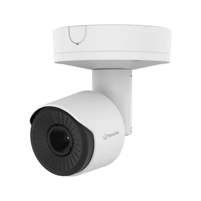 Hanwha - TNO-C3050T - Wisenet T network thermal compact bullet camera, 384 x 288 (uncooled); ＜20mK (NETD), Max 768 x 576 @ 30fps resolution support, 19mm fixed focal lens (HFoV: 19.3o), Triple codec H.265/H.264/MJPEG with WiseStream III (based on AI 