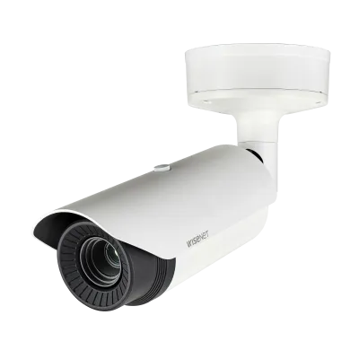 Hanwha - TNO-L4040TR - Wisenet T network outdoor vandal Radiometric bullet camera (uncooled), 640x480 @ 8.3fps, 19mm fixed focal lens (32°), triple codec H.265/H.264/MJPEG with Wisestream II,  built-in SD card slot (1x256GB), advanced video analytics