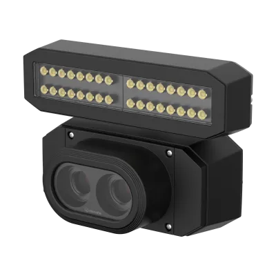 Hanwha - TNS-9050IBC - Wisenet T network BCR (Barcode Reader Camera) for Barcode Reading and Video Monitoring. Mono: 4K, Color: 4K.  Max 20fps @ 4K MONO/COLOR each. 25mm machine vision lens.  Removable and replaceable LED module (32 LEDs module is de