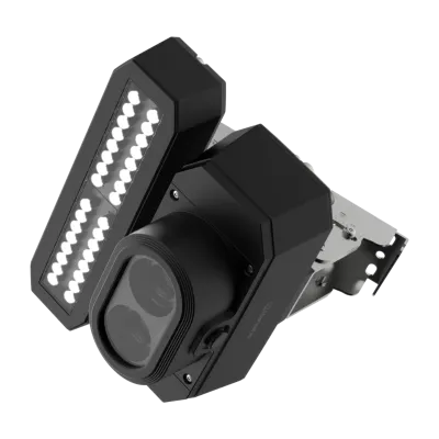 Hanwha - TNS-9050IBC - Wisenet T network BCR (Barcode Reader Camera) for Barcode Reading and Video Monitoring. Mono: 4K, Color: 4K.  Max 20fps @ 4K MONO/COLOR each. 25mm machine vision lens.  Removable and replaceable LED module (32 LEDs module is de