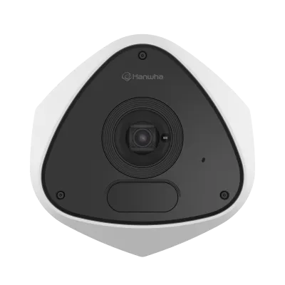 Hanwha - TNV-C7013RC - Wisenet T network outdoor AI, IR corner mount camera, 3MP @ 30fps, fixed lens 2.39mm (H:128°, V:100°), 940nm Wise IR 15m(49.21ft), built-in mic, triple codec H.265/H.264/MJPEG with, extreamWDR 120dB, Improve image quality based