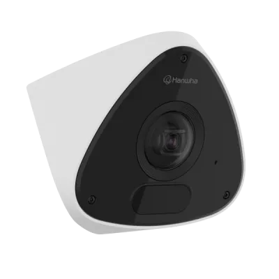 Hanwha - TNV-C7013RC - Wisenet T network outdoor AI, IR corner mount camera, 3MP @ 30fps, fixed lens 2.39mm (H:128°, V:100°), 940nm Wise IR 15m(49.21ft), built-in mic, triple codec H.265/H.264/MJPEG with, extreamWDR 120dB, Improve image quality based