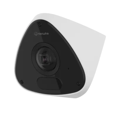 Hanwha - TNV-C7013RC - Wisenet T network outdoor AI, IR corner mount camera, 3MP @ 30fps, fixed lens 2.39mm (H:128°, V:100°), 940nm Wise IR 15m(49.21ft), built-in mic, triple codec H.265/H.264/MJPEG with, extreamWDR 120dB, Improve image quality based
