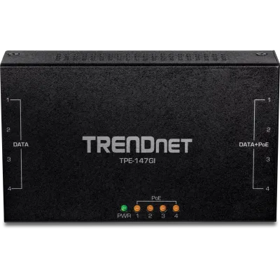 TRENDNET - TPE-147GI - 65W 4-Port Gigabit PoE+ Injector