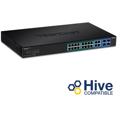 TRENDNET - TPE-1620WS - 20-Port Gigabit Web Web Smart PoE+ Switch
