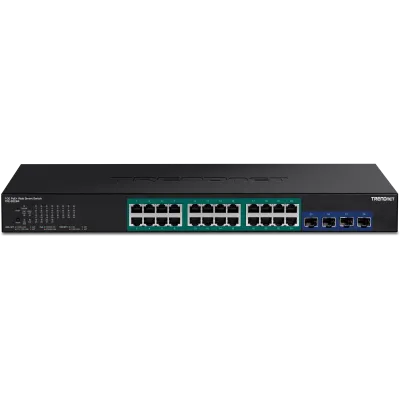 TRENDNET - TPE-30284 - 28-Port Gigabit Web Smart PoE+ Switch with 10G SFP+ slots