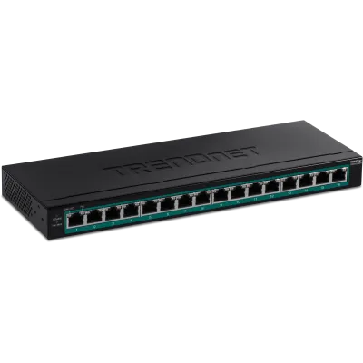 Trendnet - TPE-TG160H - 16-Port Gigabit PoE+ Switch (123W)