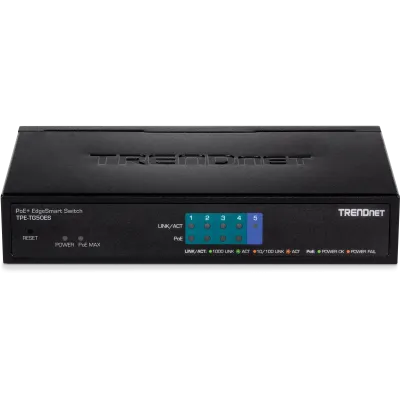 Trendnet - TPE-TG50ES - 5-Port Gigabit EdgeSmart PoE+ Switch (31W)